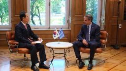 Greek Prime Minister Mitsotakis meets with South Korean counterpart
