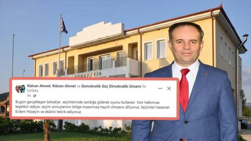 Ridvan Ahmet congratulates the new president Erdem Hüseyin