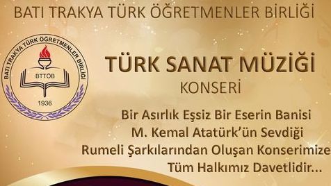 Turkish Art Music Concert held by Western Thrace Turkish Teachers' Union