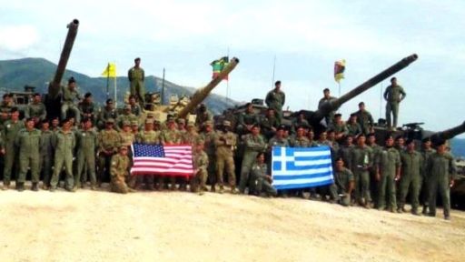 Tank exercises by the Greek and US armies in Western Thrace