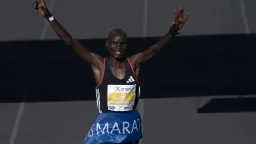 Kenyan athlete Edwin Kiptoo sets new record at the 40th Athens Authentic Marathon