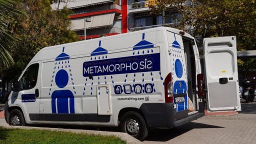 Multipurpose bus transforming lives of homeless people in Athens