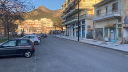 Road marking works for paid parking start in Xanthi