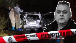 Greek businessman Christos Gialias first shot with an AK-47, then burned!