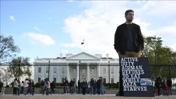 ‘End the occupation’: US Air Force member on White House hunger strike against Israel’s Gaza war