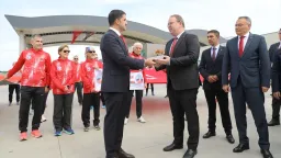 "Ancestral soil" to be carried by athletes to Ankara was delivered to Türkiye