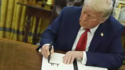 US President Donald Trump signs executive order imposing reciprocal tariffs on countries worldwide