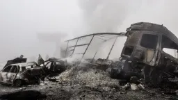 Two dead, five injured after truck crashes into toll station