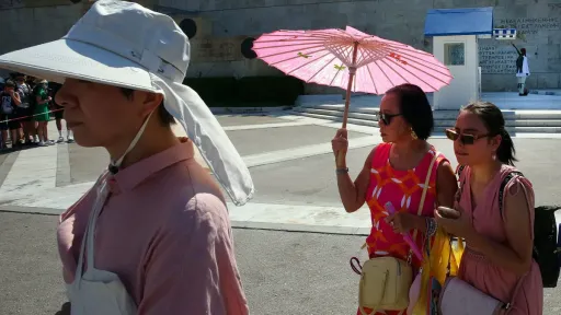 Tourists, workers seek respite as Greece, Balkans hit by heat wave