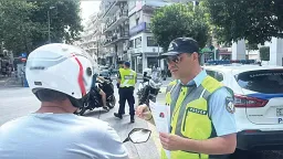 1,334 helmet use checks conducted in one week by police in Eastern Macedonia and Thrace