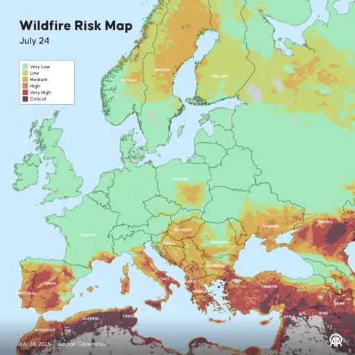 Europe remains on alert amid ongoing heat waves, wildfire threats
