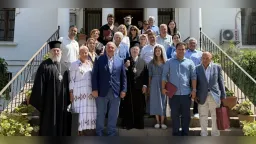 Greek shipping billionaire Prokopiou visits Gökçeada, sponsors local Greek School