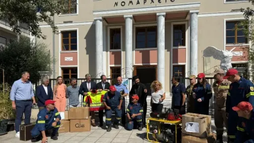 Bavaria donates firefighting equipment to EMT region
