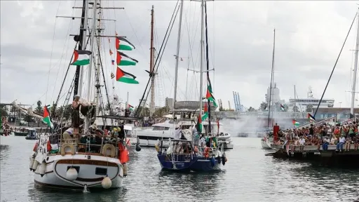 Aid flotilla for Gaza departs Barcelona after weather delay