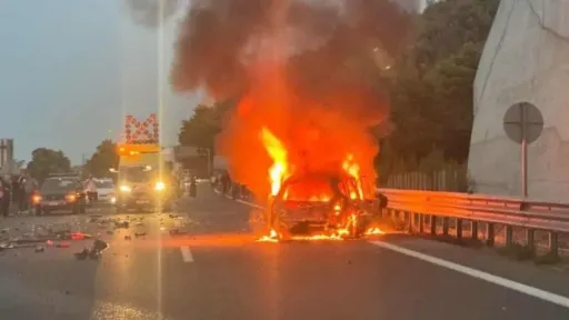 One dead, two injured in fiery crash on Olympia odos motorway