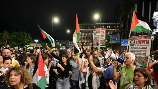 Protest in Syntagma Square over Israeli raid on solidarity Flotilla