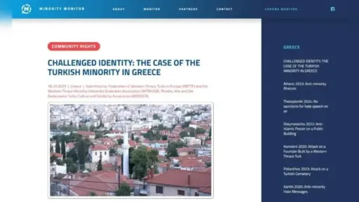 FUEN releases analysis on challenges faced by the Turkish Minority in Western Thrace and the Turks of Rhodes and Istanköy