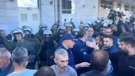 Tension at Dedeağaç Airport: Farmers tried to meet Mitsotakis, who left through a side exit