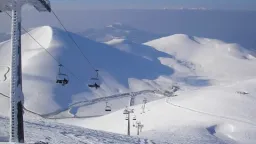 Falakro Mountain covered in white: Ski center opens to the public