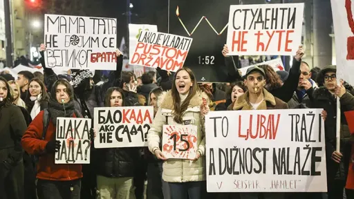 Thousands rally in Serbia as students press anti-corruption campaign