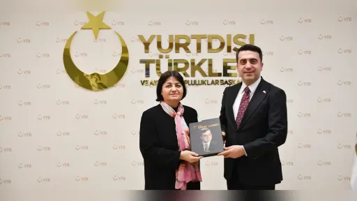 Işık Sadık Ahmet pays courtesy visit to YTB President Abdulhadi Turus
