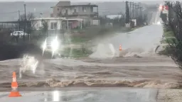 Storm “Kristin” hits Northern Greece: 125 mm of rain recorded in Rhodope Mountains, flooding and road closures reported