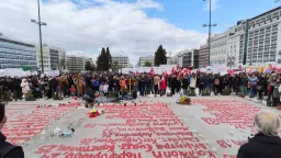 20,000 rally in Athens for 57 victims of Tempi train crash