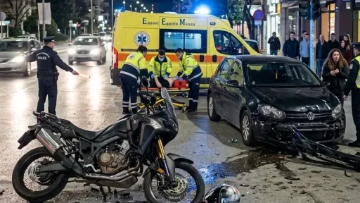 Motorcycle Rider injured in collision at İskeçe’s Zincirlihan intersection