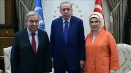 Turkish president receives UN secretary-general in Ankara