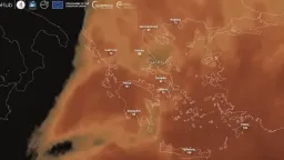 Dust from Libya and Egypt Reaches Greece, causing muddy rain