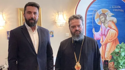 Greek MP Özgür Ferhat pays Easter visit to Metropolitan Panteleimon in Western Thrace