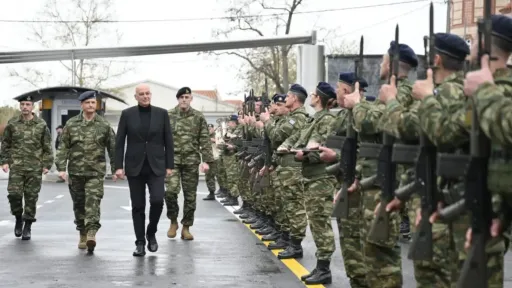 Greek Defense Minister Nikos Dendias visits Military Command in İskeçe for Easter, praises armed forces
