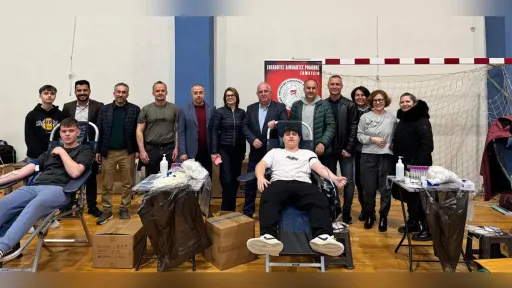 Students lead blood donation drive in Gümülcine under “give blood, save lives” campaign