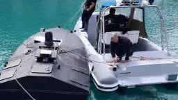 Ukrainian-made naval drone found off Greece configured for ‘kamikaze’ strike