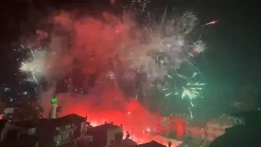 Galatasaray title celebrations light up Western Thrace