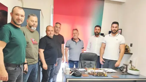 Greek MP Özgür Ferhat meets Spartakos Agricultural Association board in Gümülcine