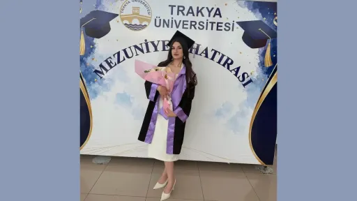Student from İskeçe graduates top of her class at Trakya University