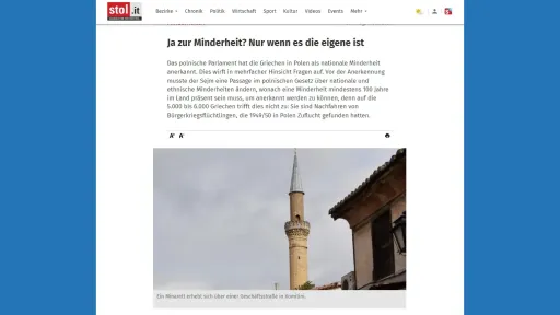 German-language Italian portal publishes article on Western Thrace Turkish minority