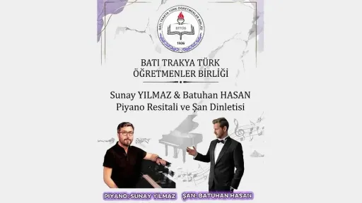 Music evening to feature piano recital and vocal performance in İskeçe