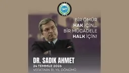Dr. Sadık Ahmet to be commemorated on 31st anniversary of his death
