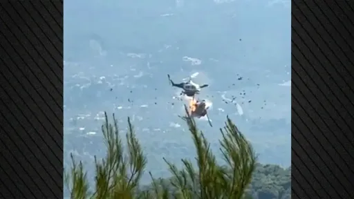 Two firefighting helicopters collide during Greece wildfire operation