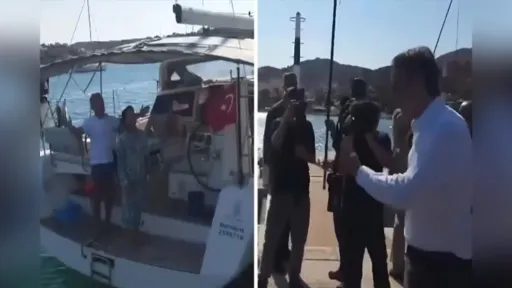 Mitsotakis greets Turkish tourists during Leros visit