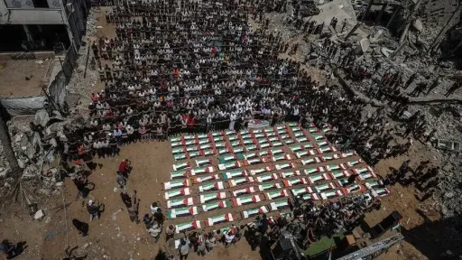 Gaza holds mass funeral for 112 bodies recovered nearly 3 years after Israeli strike