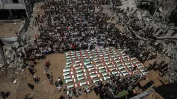 Gaza holds mass funeral for 112 bodies recovered nearly 3 years after Israeli strike