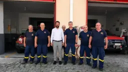 Özgür Ferhat visits Gümülcine Fire Service