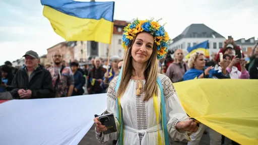 Ukrainians mark 35th independence anniversary across Europe