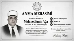 Mehmet Emin Aga to be commemorated on 20th anniversary of his death