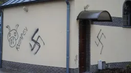 Belgian mosque defaced with anti-Islam message for 2nd time