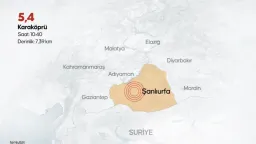 Magnitude 5.4 earthquake strikes southeastern Türkiye