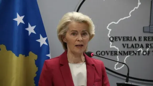 Von der Leyen backs full EU membership path for Kosovo